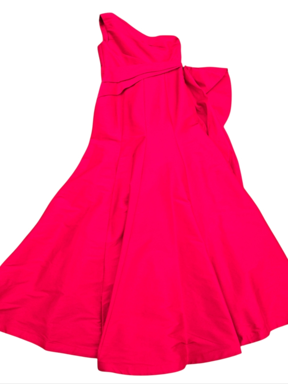 Monique Lhuillier red gown One Strap Mermaid Size 14 Dress In Red - Picture 7 of 16